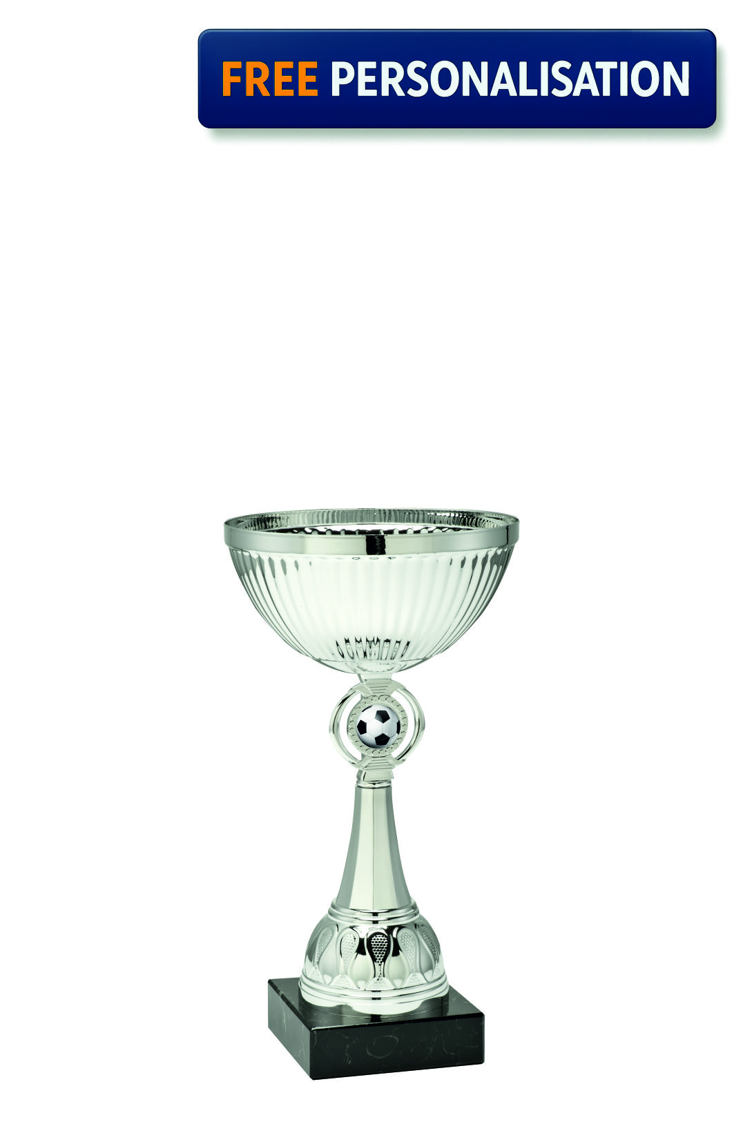 16.5cm SILVER CUP FOOTBALL AWARD - ET.351.62.A