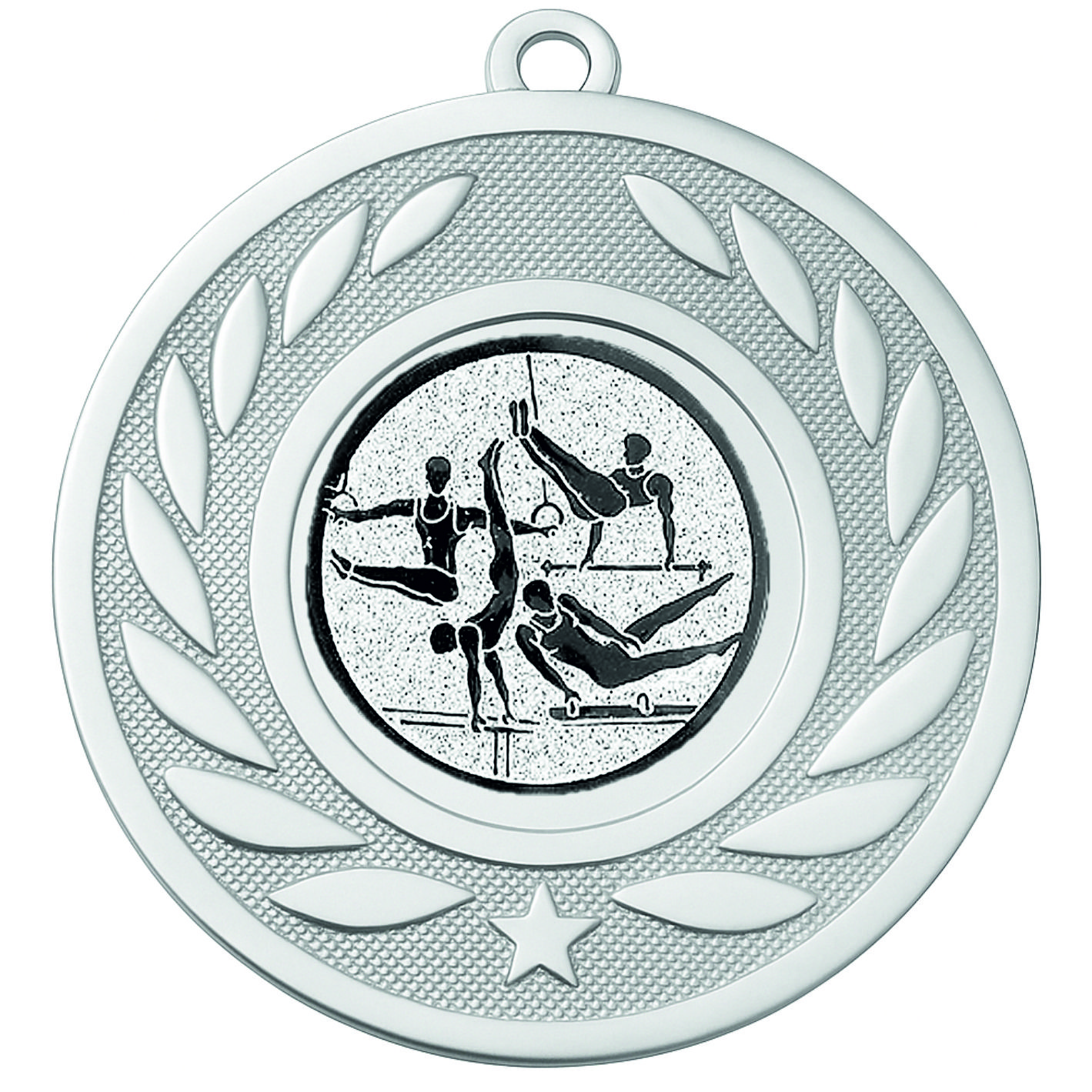 Silver Laurel Male Gymnast Medal - FREE Ribbon - BIE.M9459.02