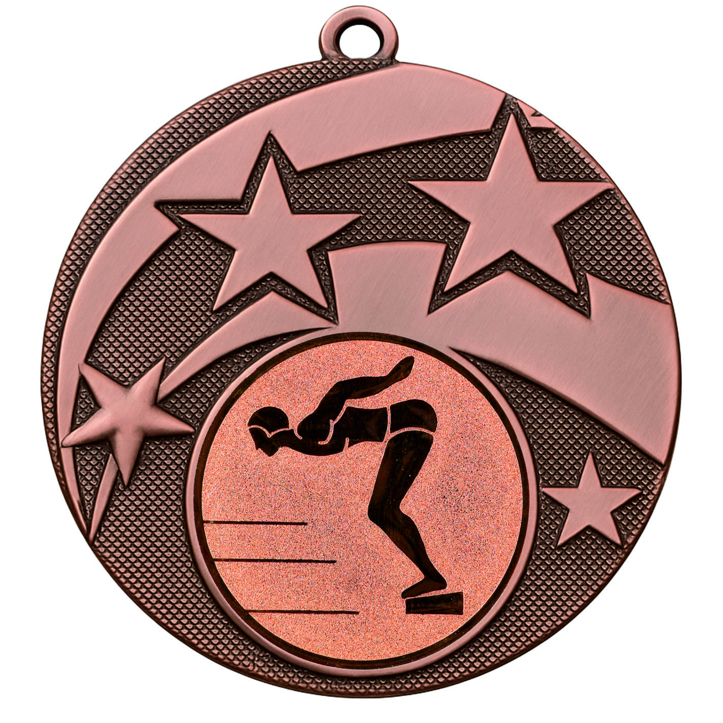 Bronze Star Male Swimming Medal -FREE Ribbon -BIE.M9457.03