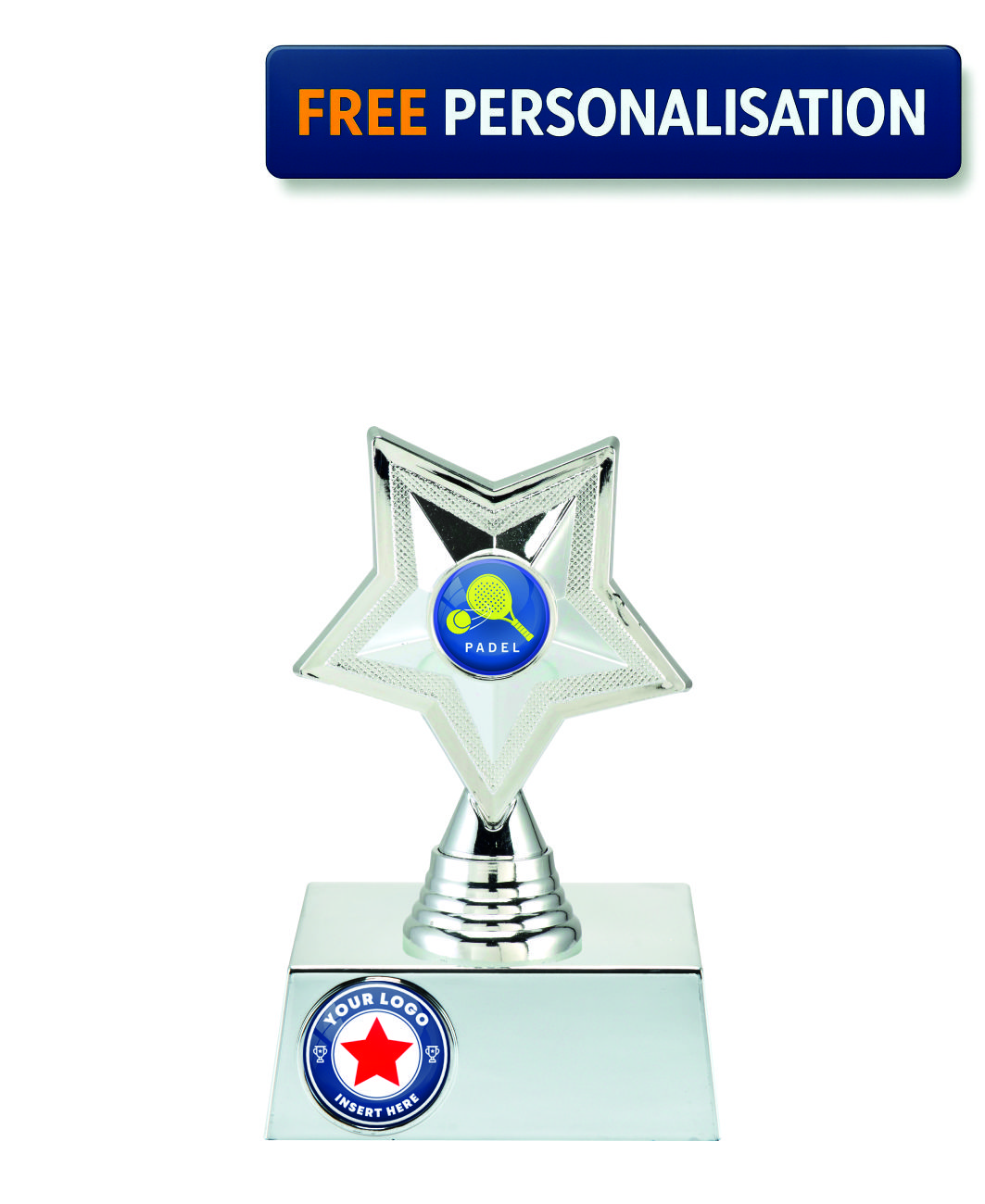 14.5cm SILVER STAR PADEL AWARD - P531.02 + N31.02