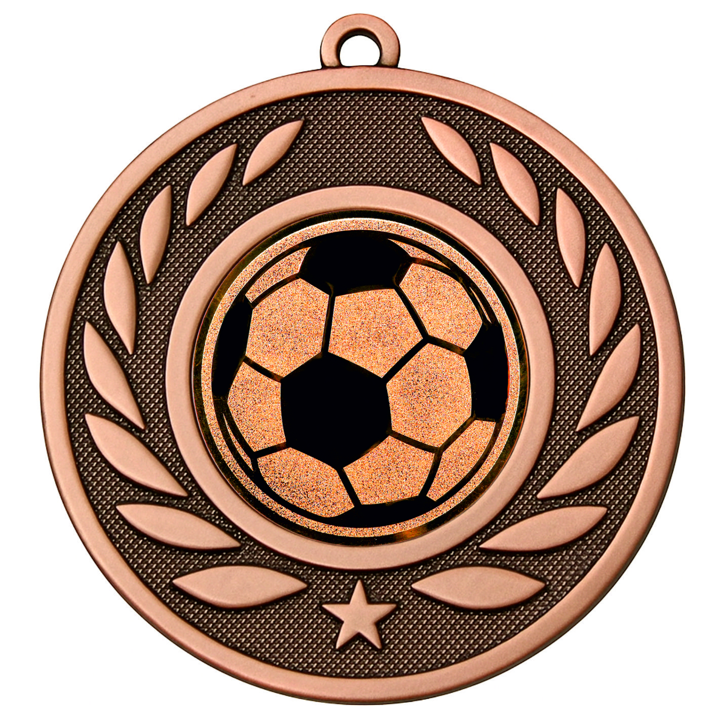Bronze Laurel Football Medal - FREE Ribbon - BIE.M9459.03