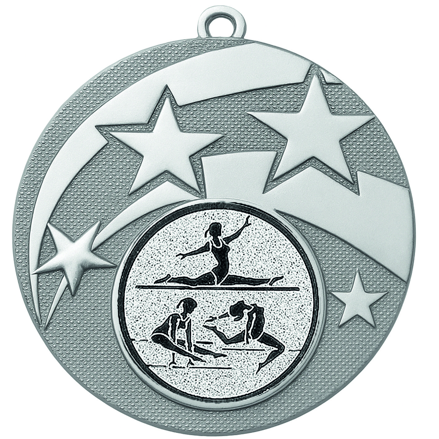 Silver Star Female Gymnast Medal -FREE Ribbon -BIE.M9457.02