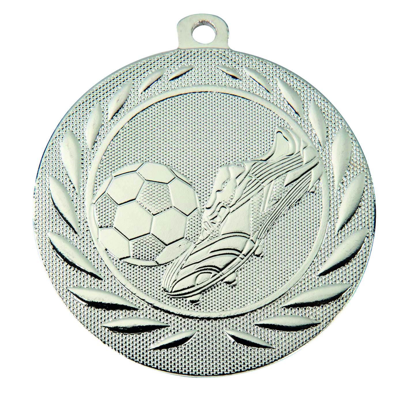 Silver Boot & Ball Football Medal - FREE Ribbon - DI5000.B.02