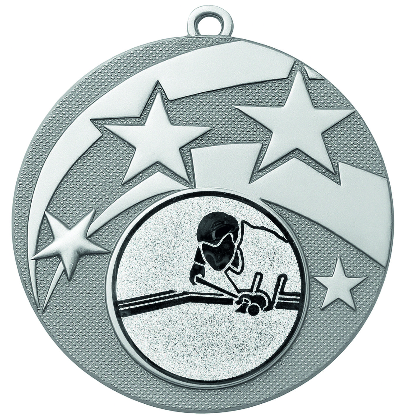 Silver Star Billiards Medal -FREE Ribbon -BIE.M9457.02