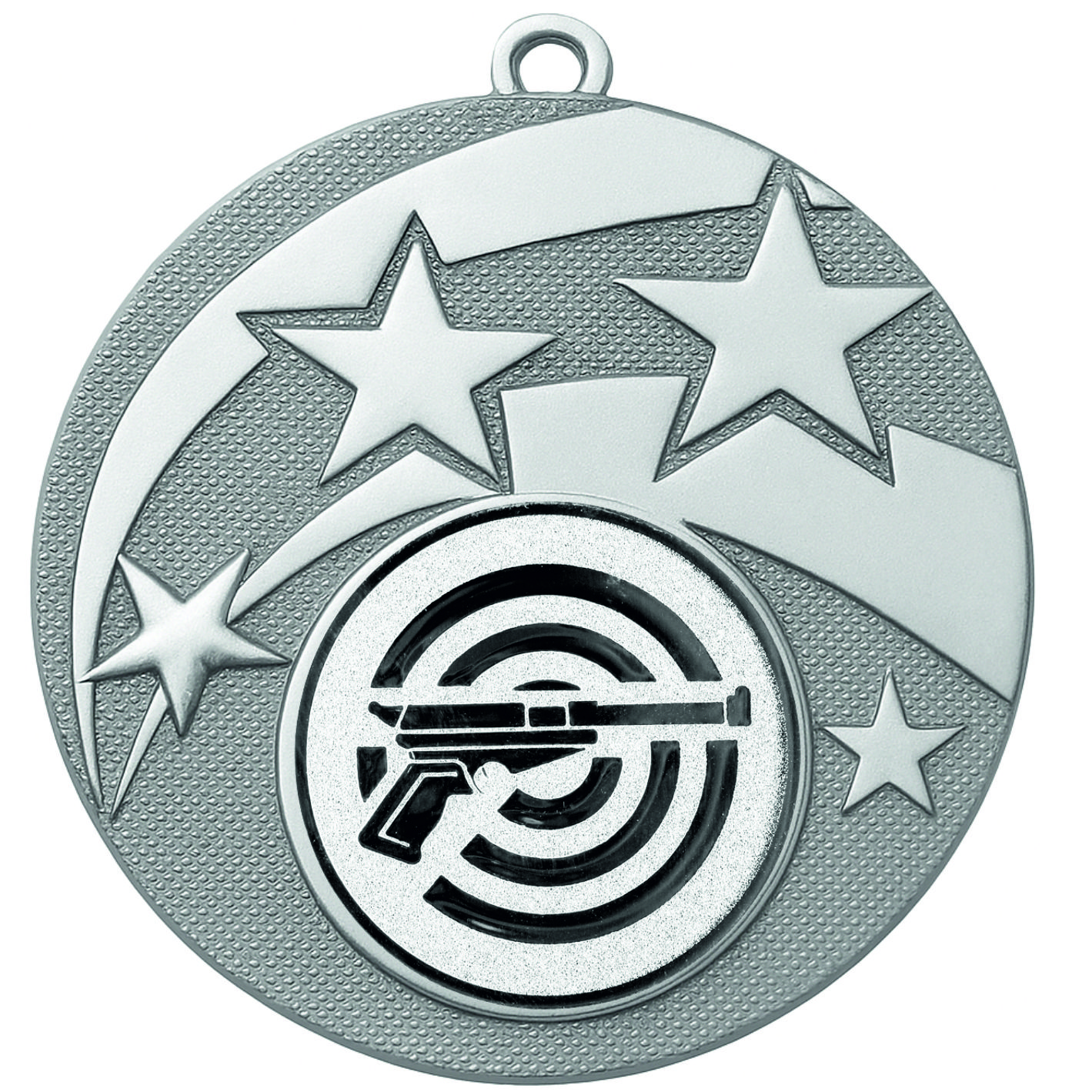 Silver Star Pistol Shooting Medal -FREE Ribbon -BIE.M9457.02