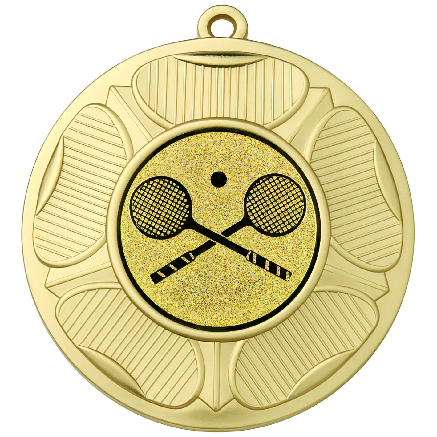 Gold Tudor Rose Squash Medal-FREE Ribbon-BIE.M9458.01