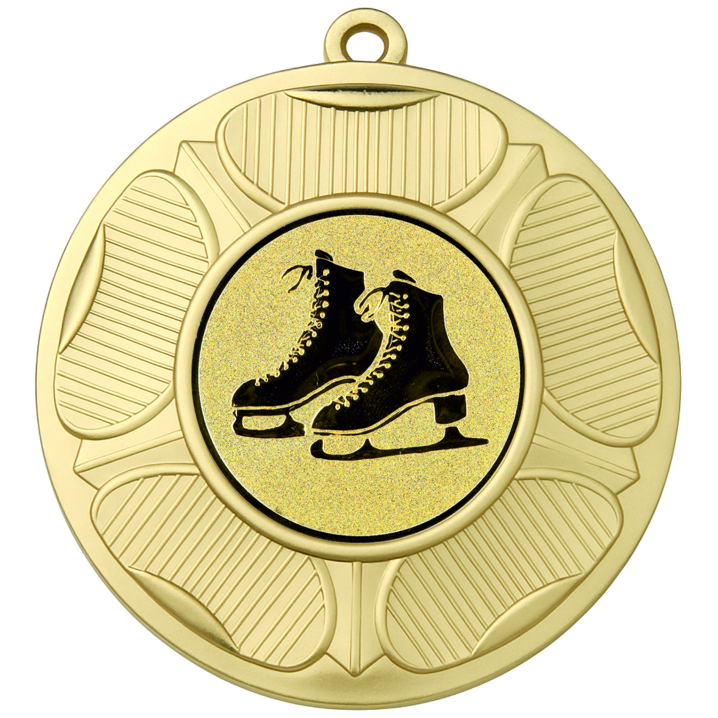 Gold Tudor Rose Ice Skating Medal - FREE Ribbon - BIE.M9458.01