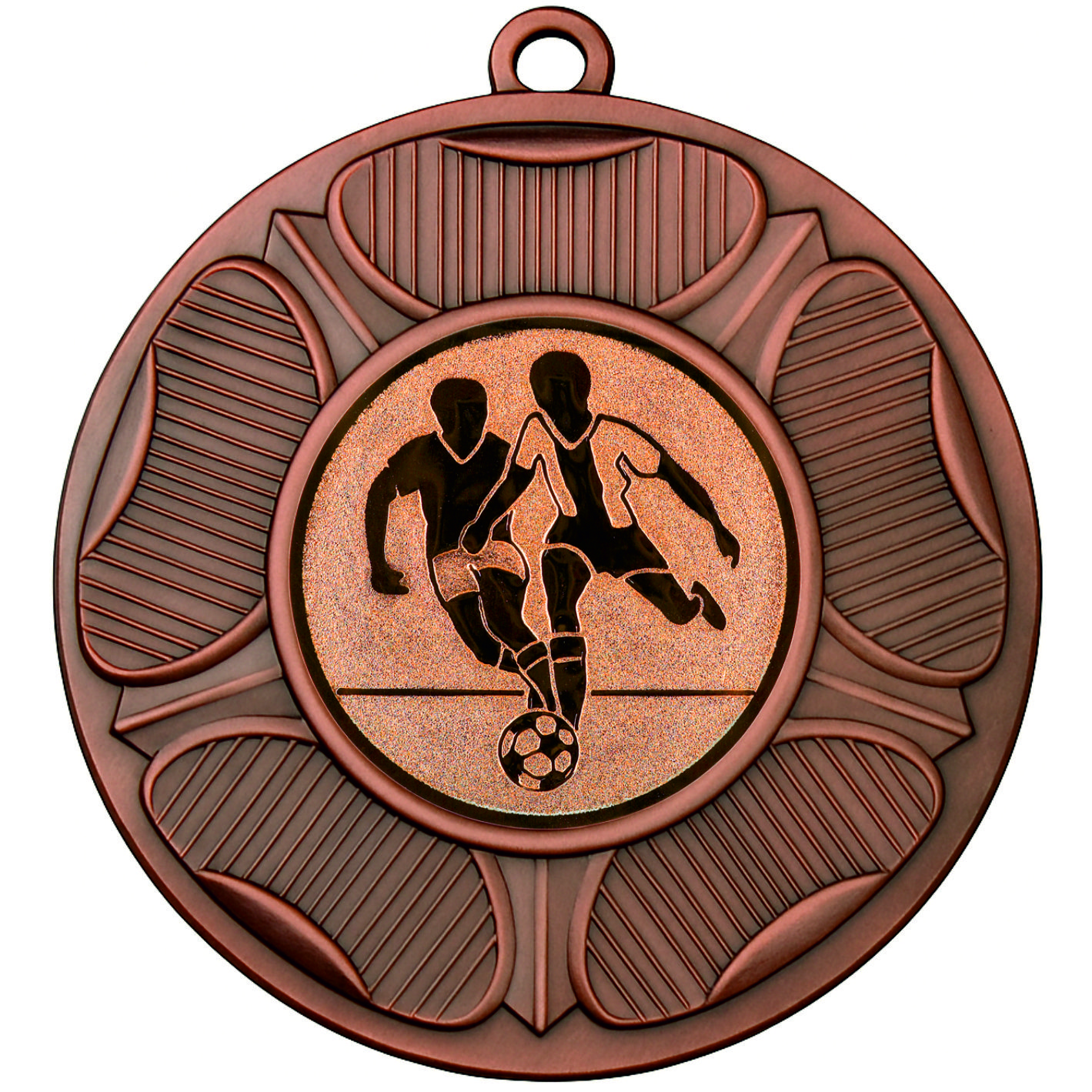 Bronze Tudor Rose Male Football Medal-FREE Ribbon - BIE.M9458.03