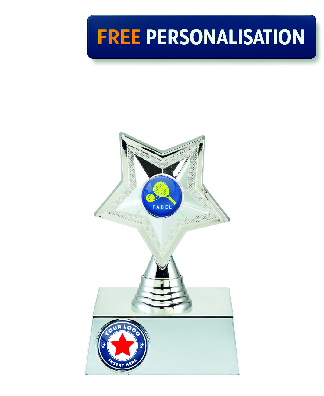 16cm SILVER STAR PADEL AWARD - P531.02 + N32.02