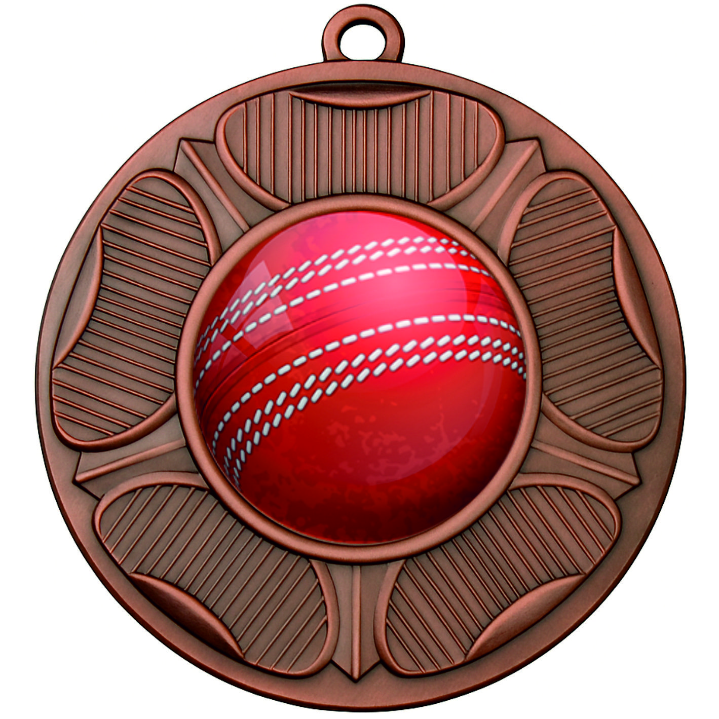 Bronze Rose Colour Cricket Medal-FREE Ribbon-BIE.M9458.03