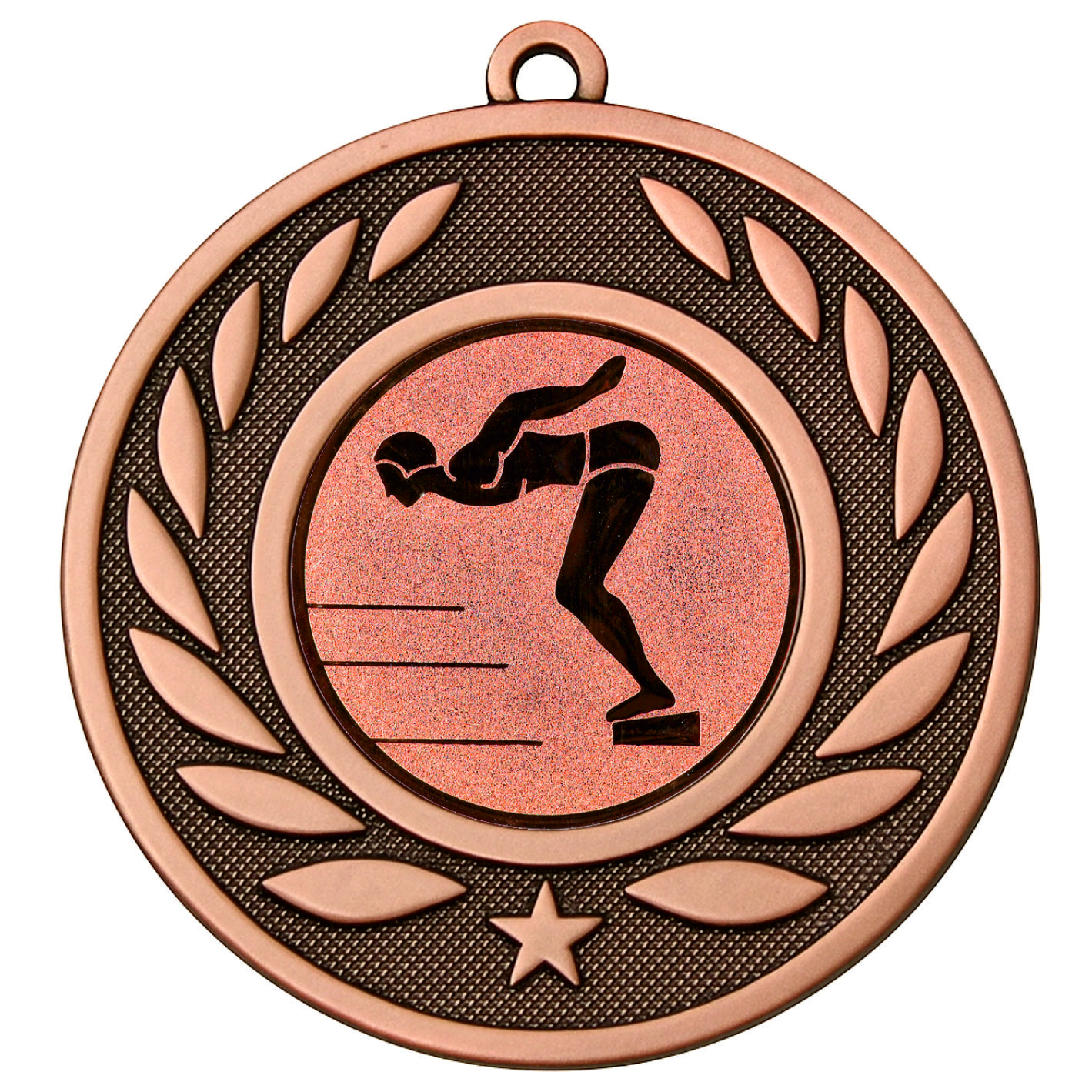 Bronze Laurel Male Swimming Medal-FREE Ribbon-M9459.03
