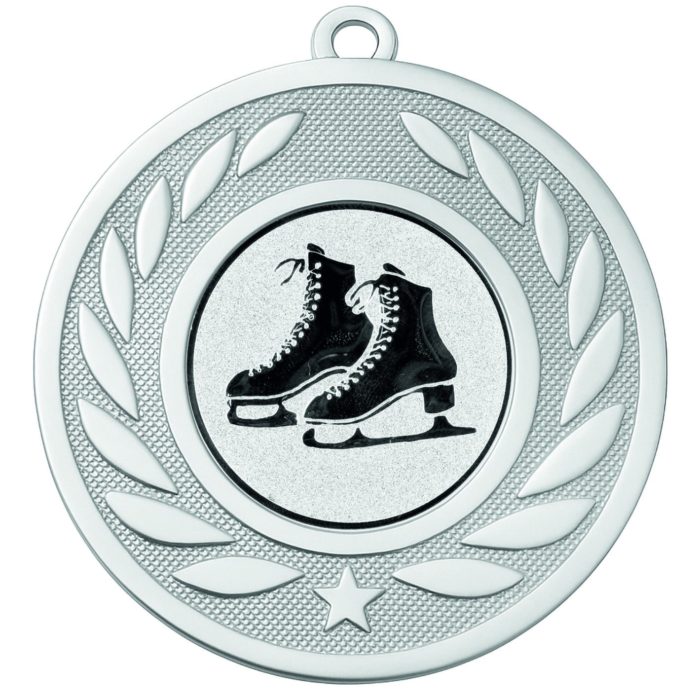 Silver Laurel Ice Skating Medal - FREE Ribbon - BIE.M9459.02