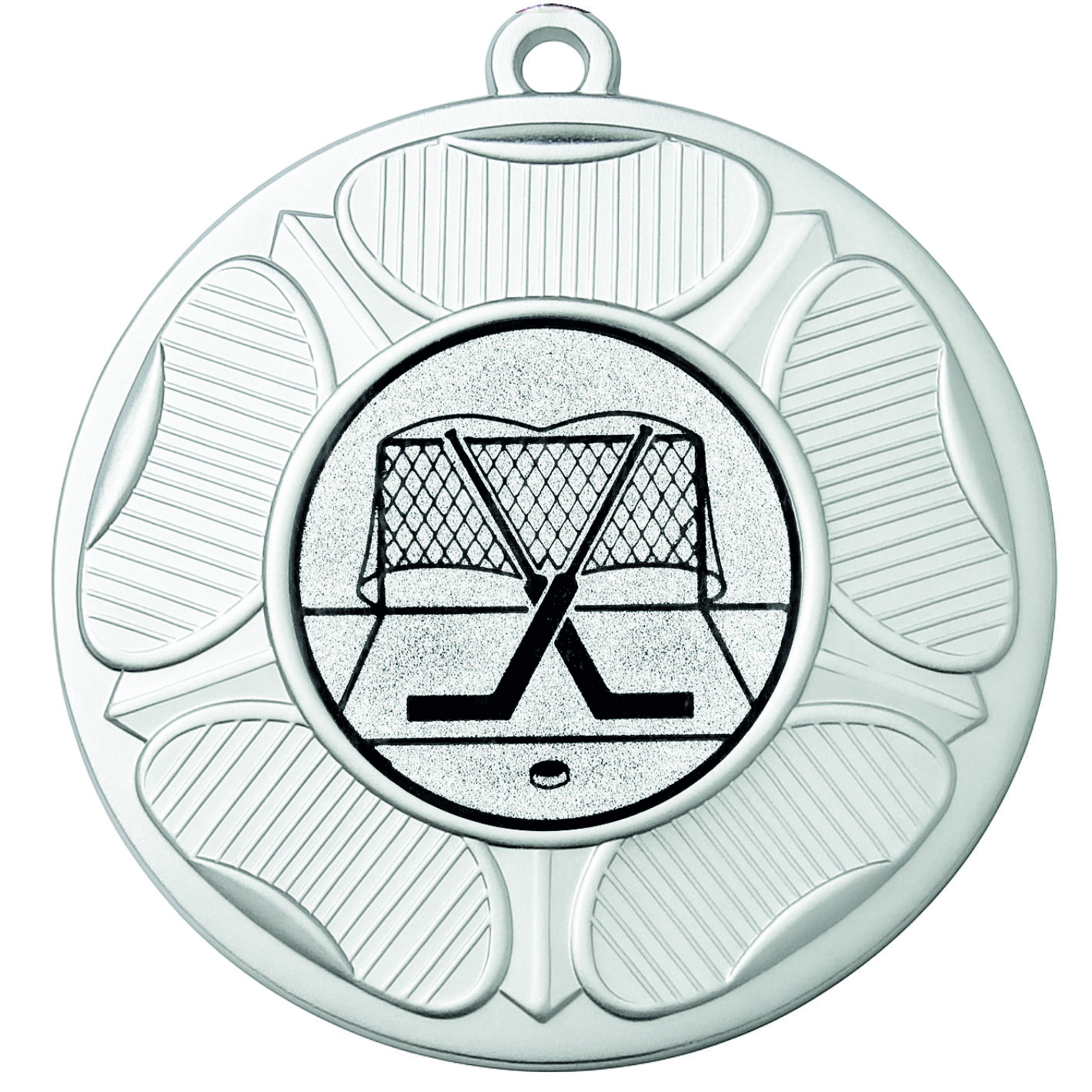 Silver Tudor Rose Ice Hockey Medal - FREE Ribbon - BIE.M9458.02