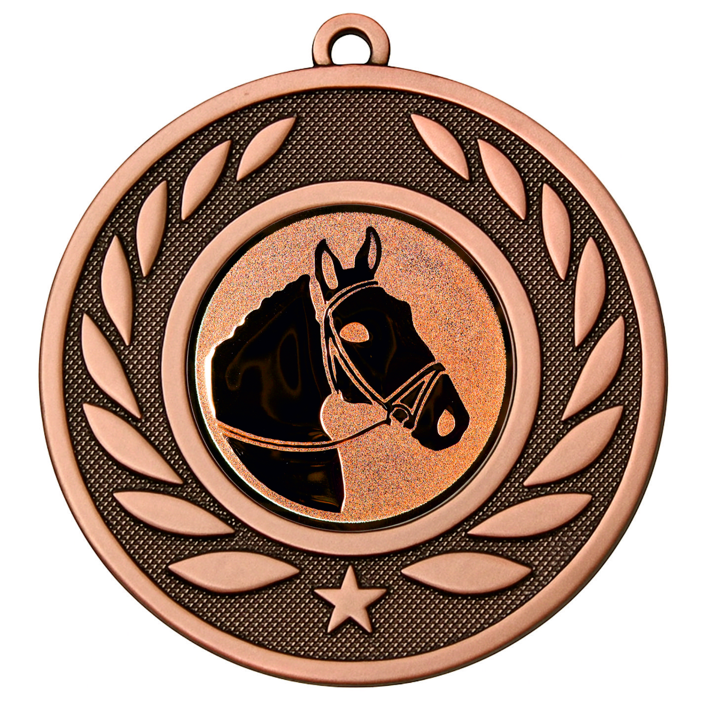 Bronze Laurel Horses Head Medal - FREE Ribbon - BIE.M9459.03