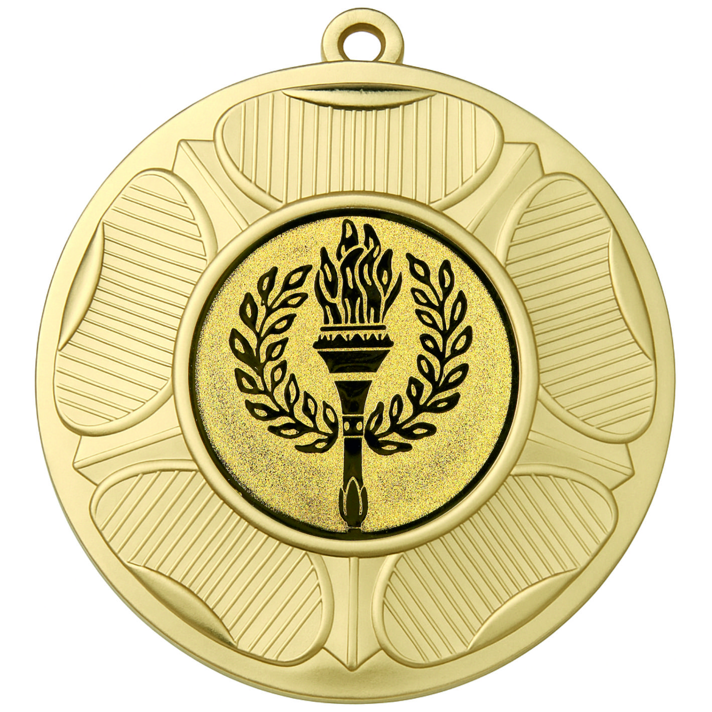 Gold Tudor Rose Victory Torch Medal-FREE Ribbon-BIE.M9458.01