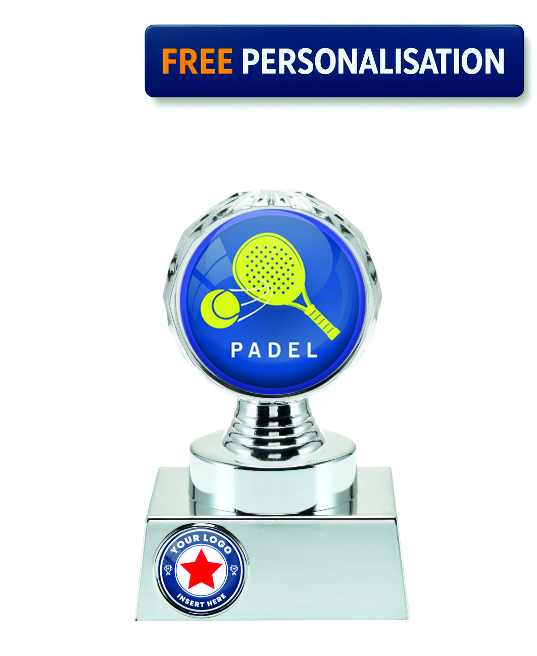 16.5cm SILVER SHINE PADEL AWARD P514.02 + N33.02