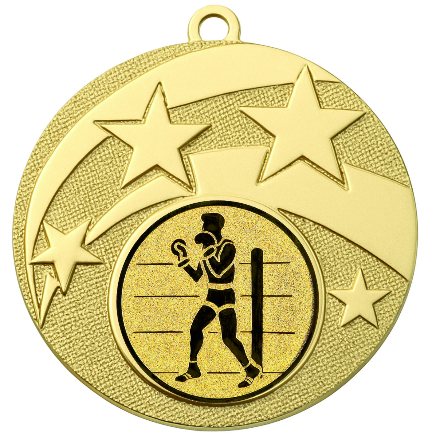Gold Star Boxing Medal - FREE Ribbon - BIE.M9457.01