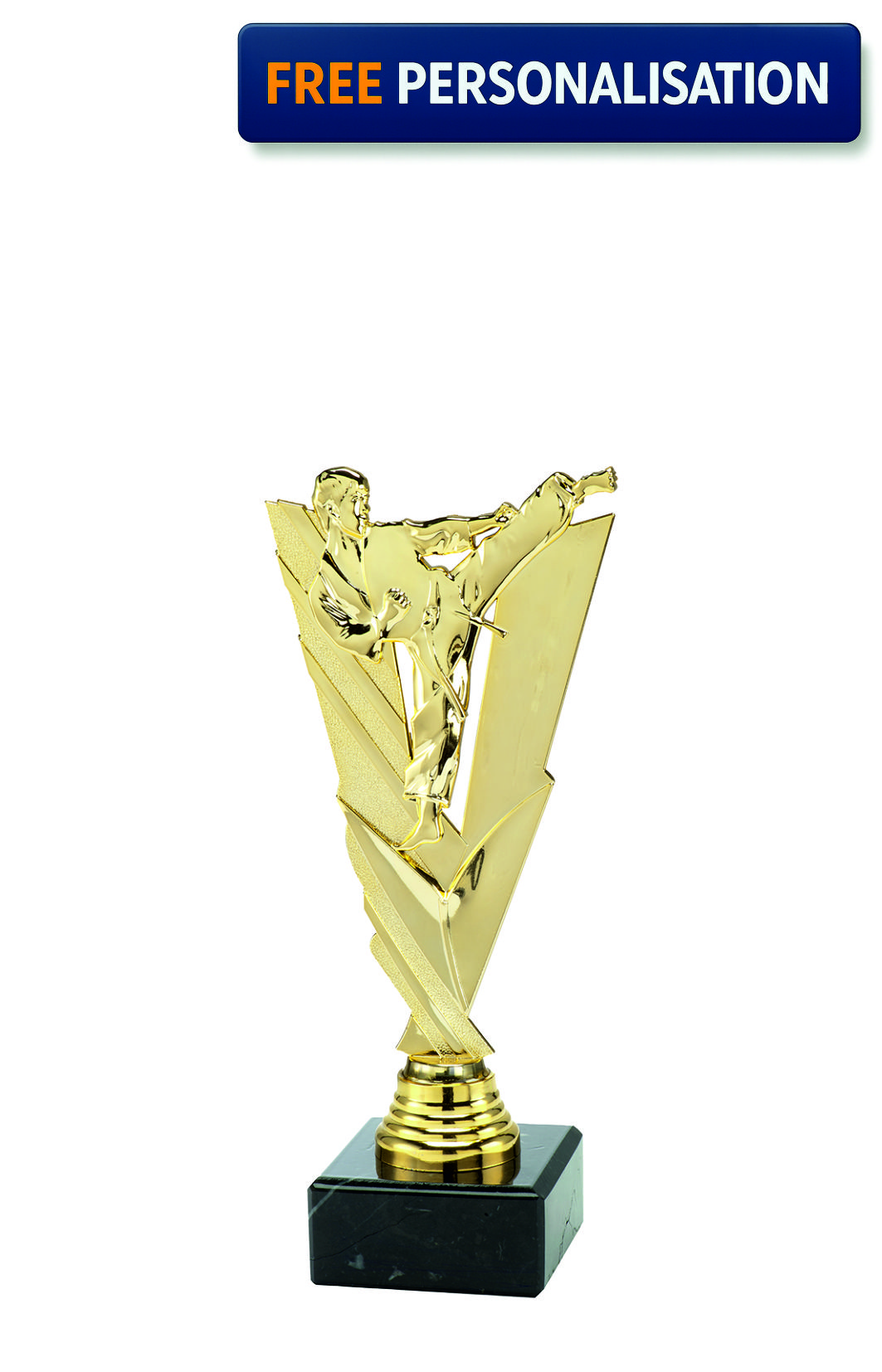 Gold Karate Award on Marble Base - ST.208.01.A
