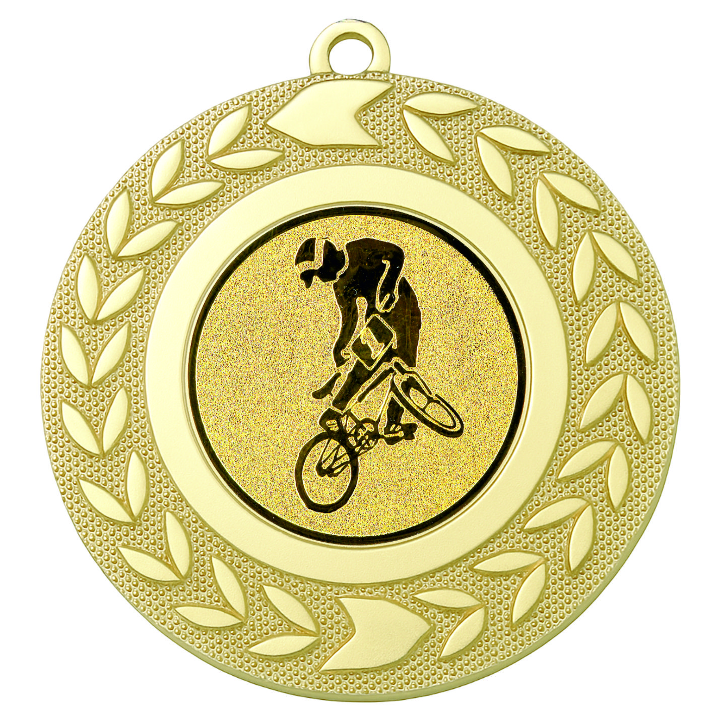 Gold Wreath BMX Medal - FREE Ribbon - BIE.M9460.01
