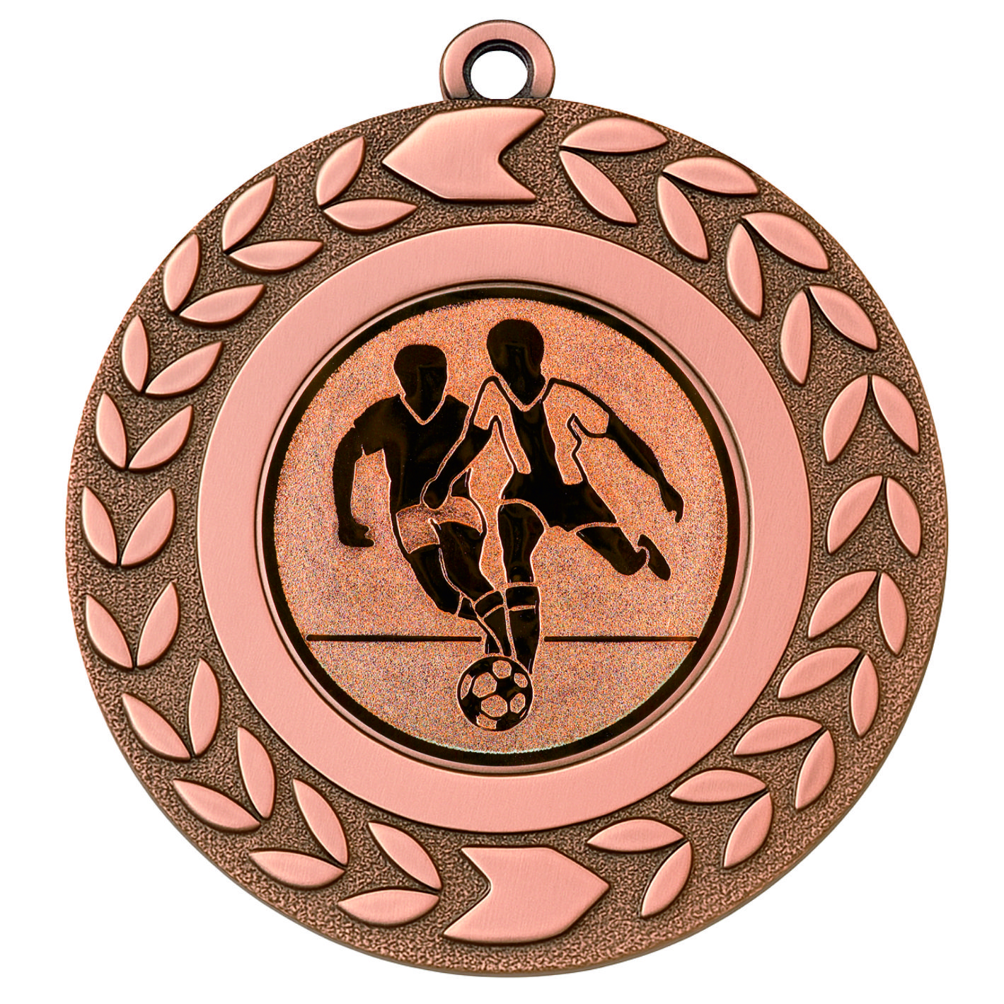 Bronze Wreath Male Football Medal - FREE Ribbon - BIE.M9460.03