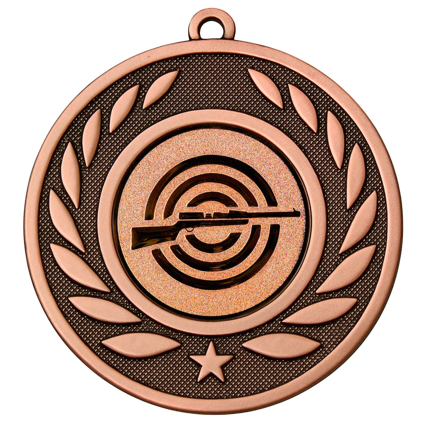Bronze Laurel Rifle Shooting Medal - FREE Ribbon - BIE.M9459.03
