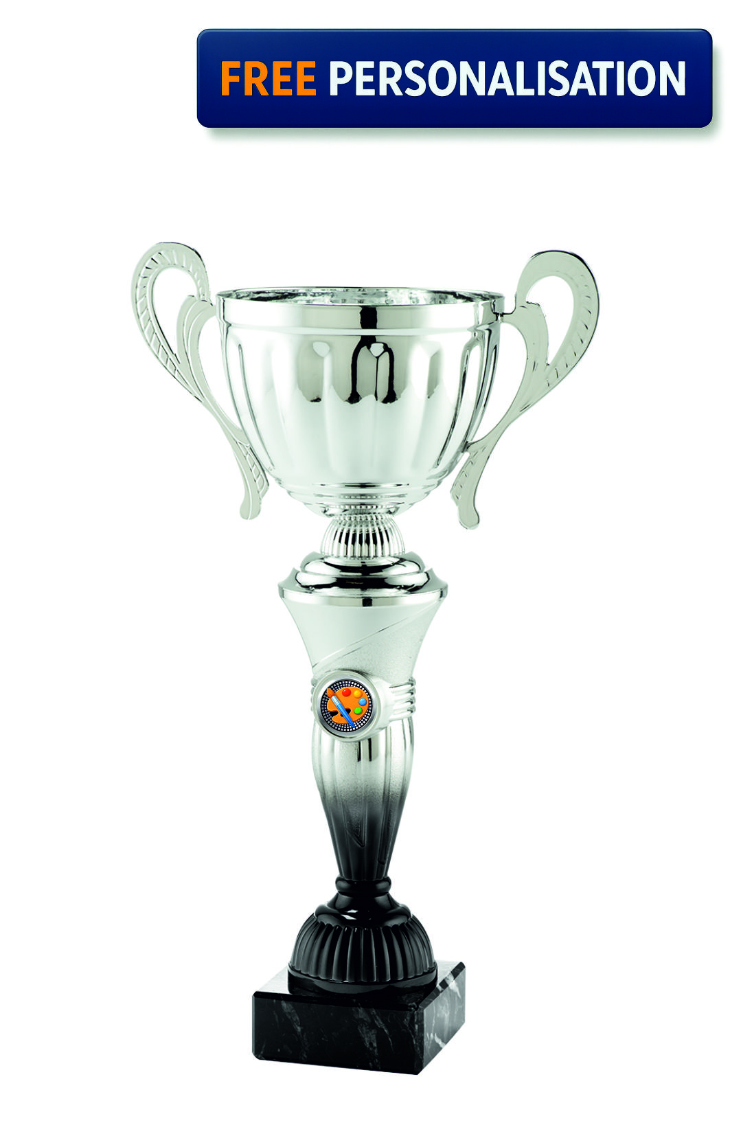 34cm Silver & Black Cup Art Subject Award - MT.151.16.D