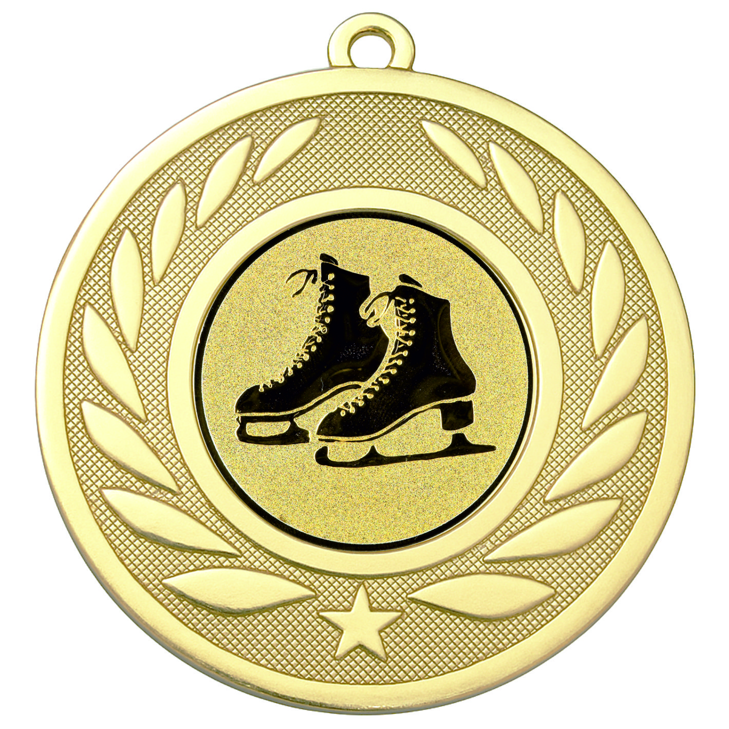 Gold Laurel Ice Skating Medal - FREE Ribbon - BIE.M9459.01