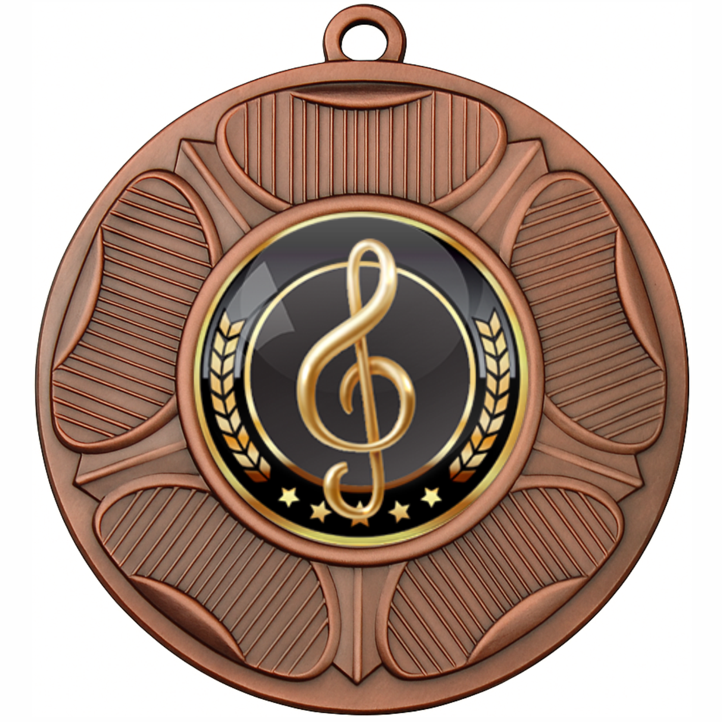 Bronze Rose Colour Music Medal-FREE Ribbon-BIE.M9458.03