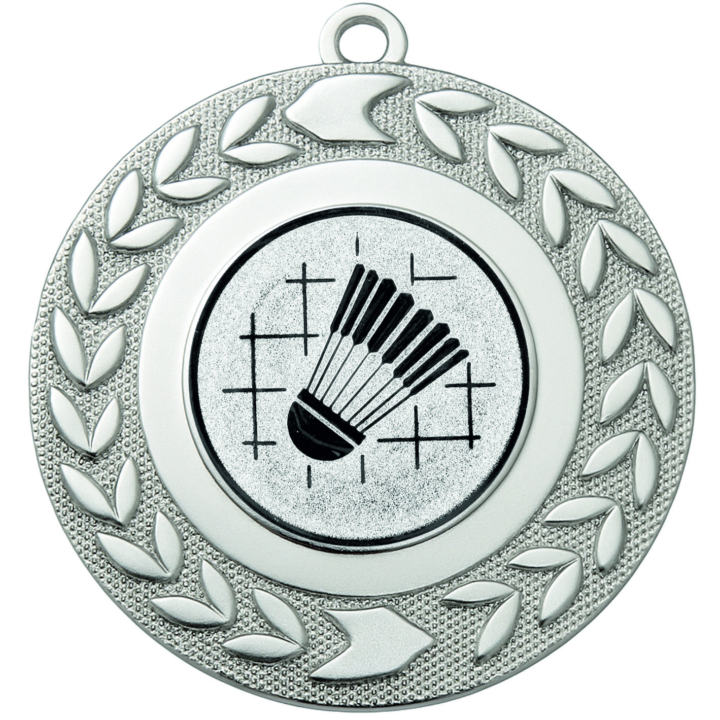 Silver Wreath Badminton Medal - FREE Ribbon - BIE.M9460.02