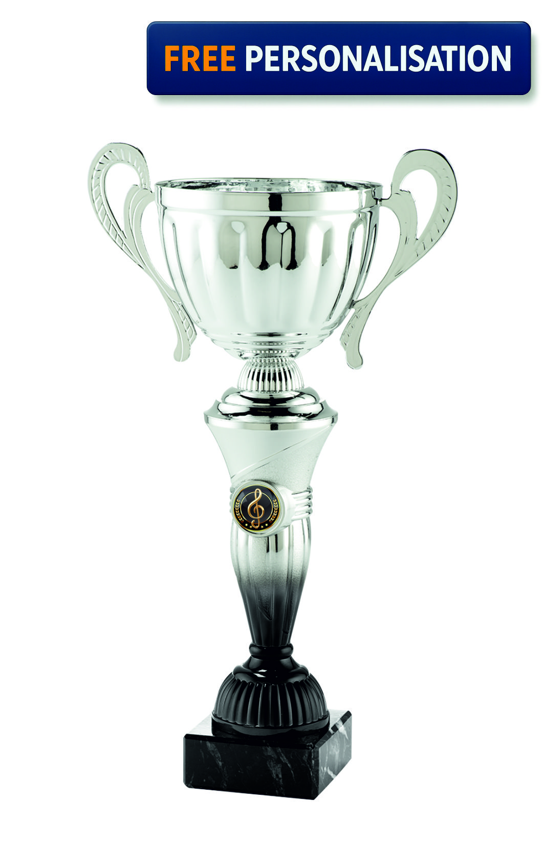 36cm SILVER & BLACK CUP MUSIC AWARD - MT.151.16.E