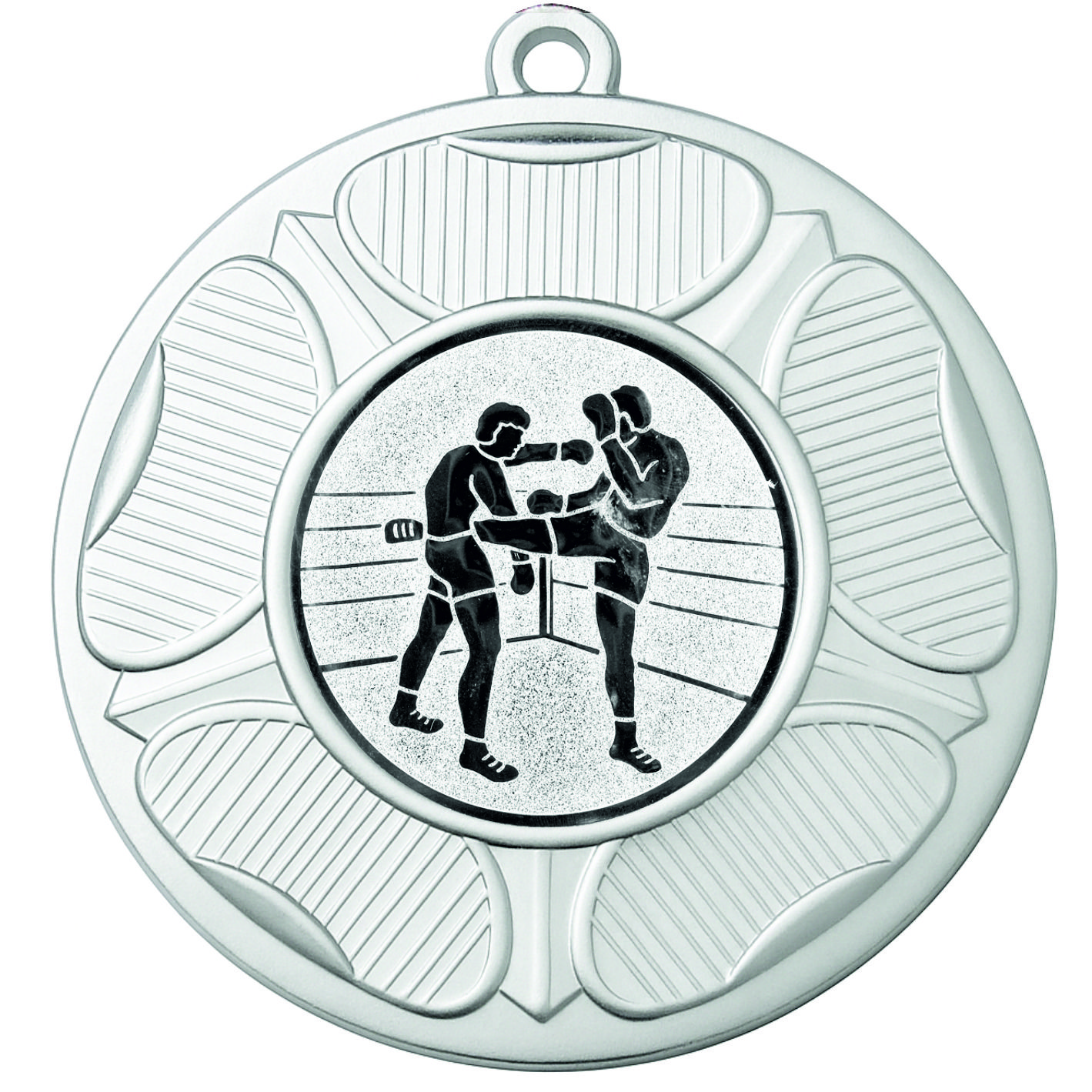Silver Tudor Rose Kickboxing Medal-FREE Ribbon-BIE.M9458.02