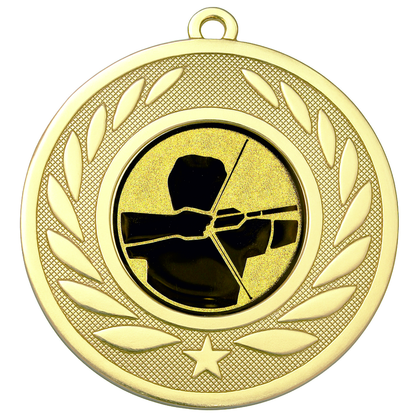 Gold Laurel Archery Medal - FREE Ribbon - BIE.M9459.01