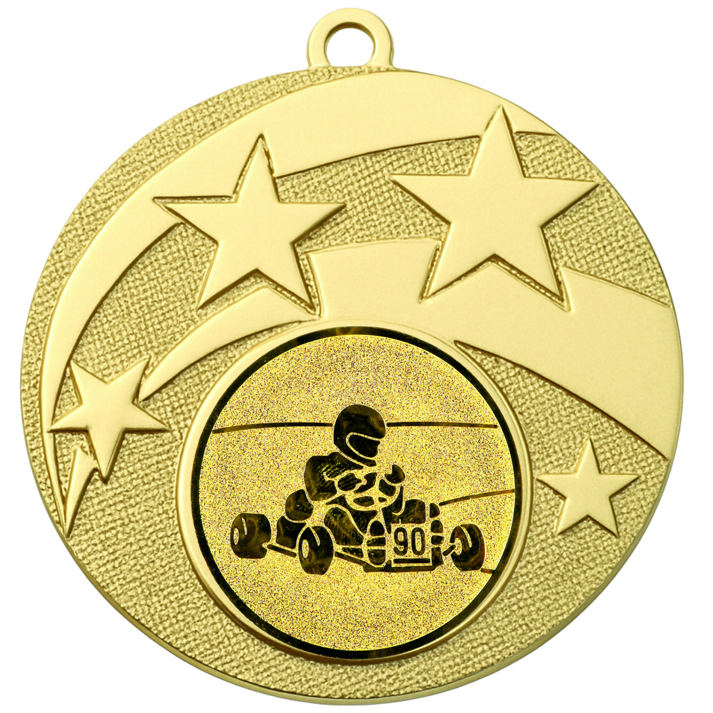 Gold Star Karting Medal -FREE Ribbon -BIE.M9457.01