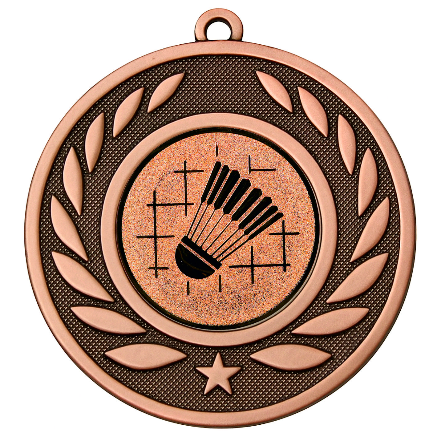 Bronze Laurel Badminton Medal-FREE Ribbon -BIE.M9459.03