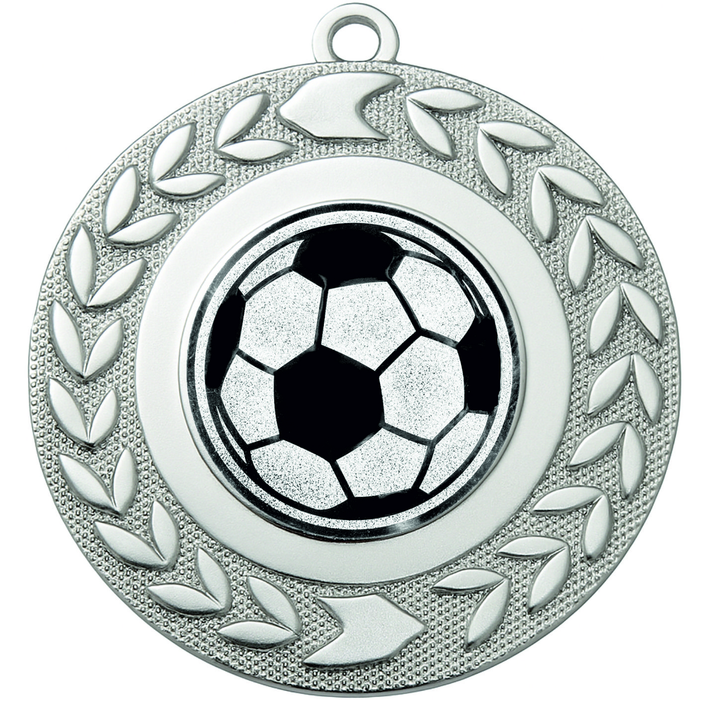 Silver Wreath Football Medal - FREE Ribbon - BIE.M9460.02