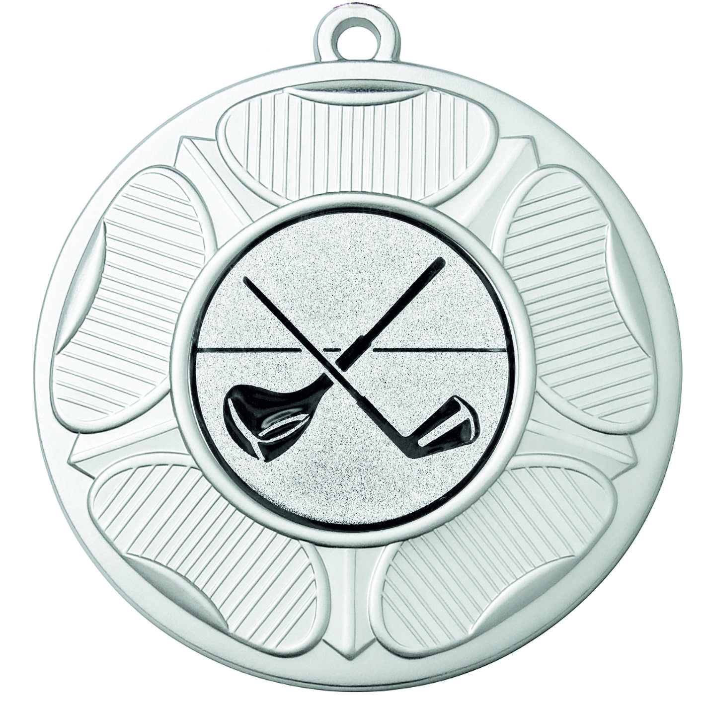 Silver Tudor Rose Golf Clubs Medal - FREE Ribbon - BIE.M9458.02
