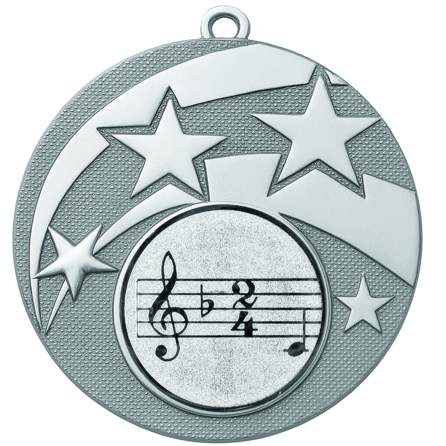 Silver Star Music Medal -FREE Ribbon -BIE.M9457.02