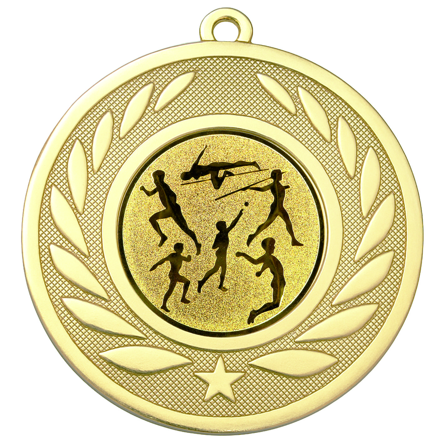 Gold Laurel Multi Athletics Medal-FREE Ribbon-BIE.M9459.01