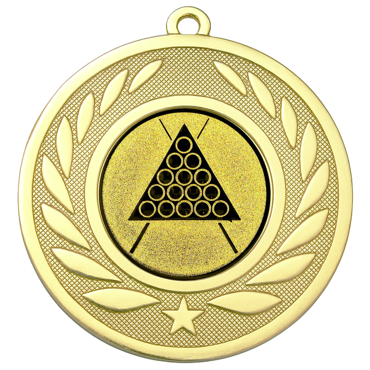 Gold Laurel Snooker Medal - FREE Ribbon - BIE.M9459.01