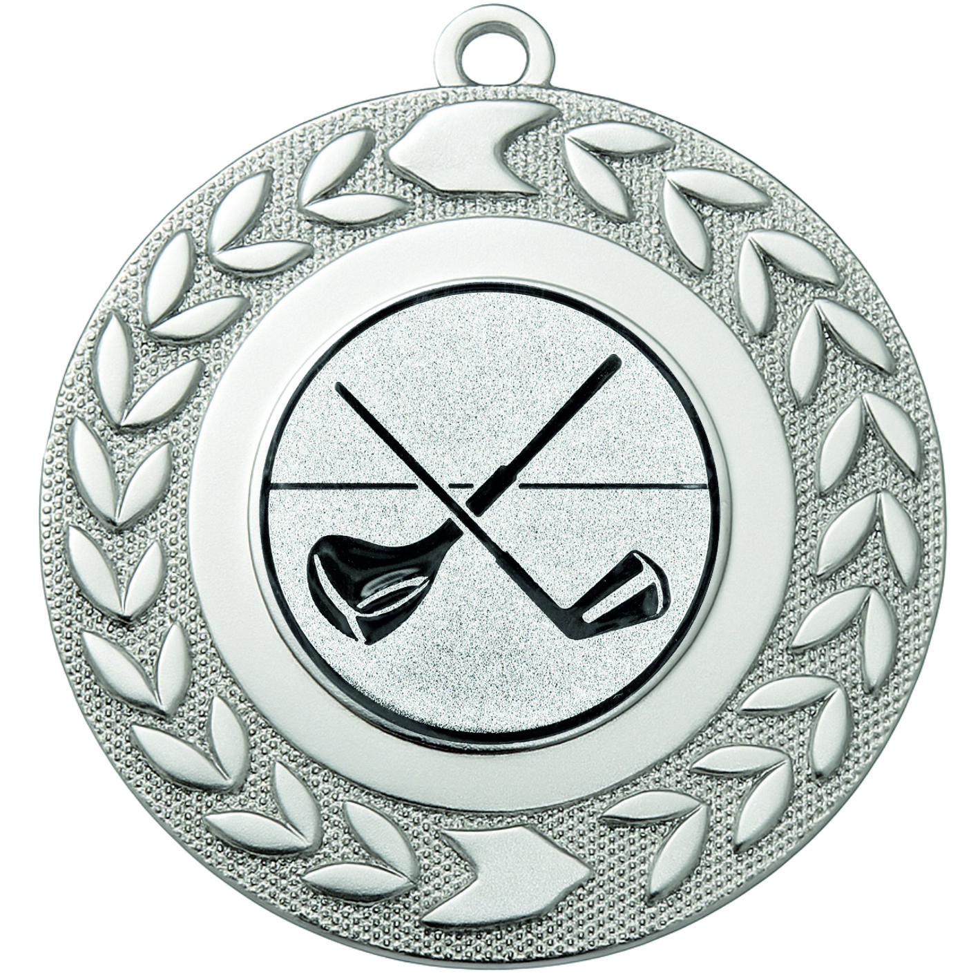 Silver Wreath Golf Clubs Medal - FREE Ribbon - BIE.M9460.02