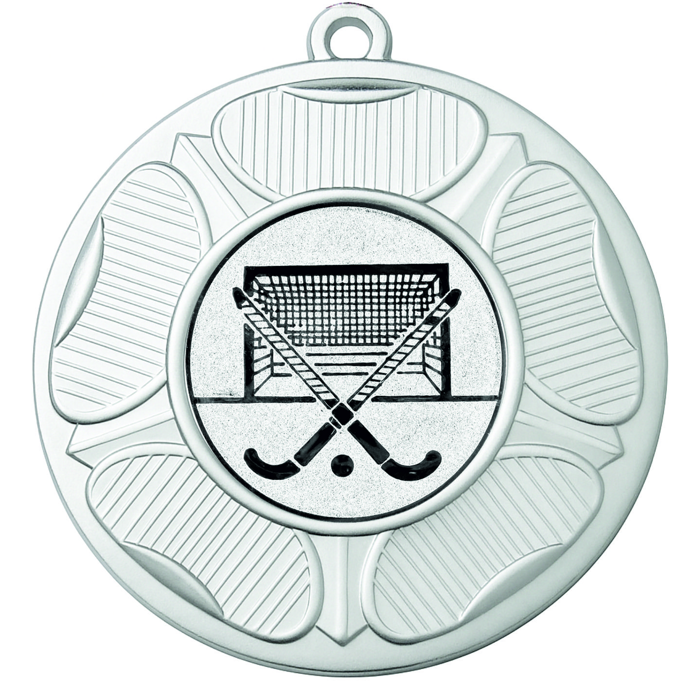 Silver Tudor Rose Hockey Medal - FREE Ribbon - BIE.M9458.02