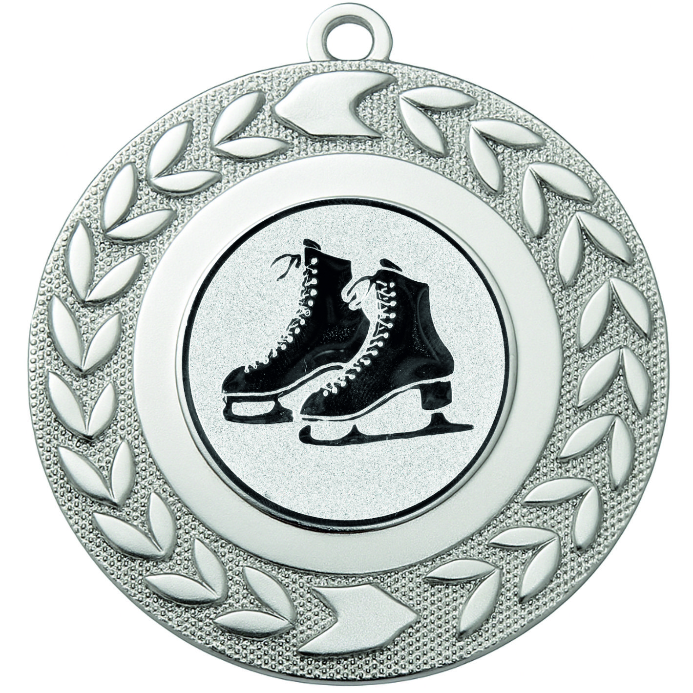 Silver Wreath Ice Skating Medal - FREE Ribbon - BIE.M9460.02