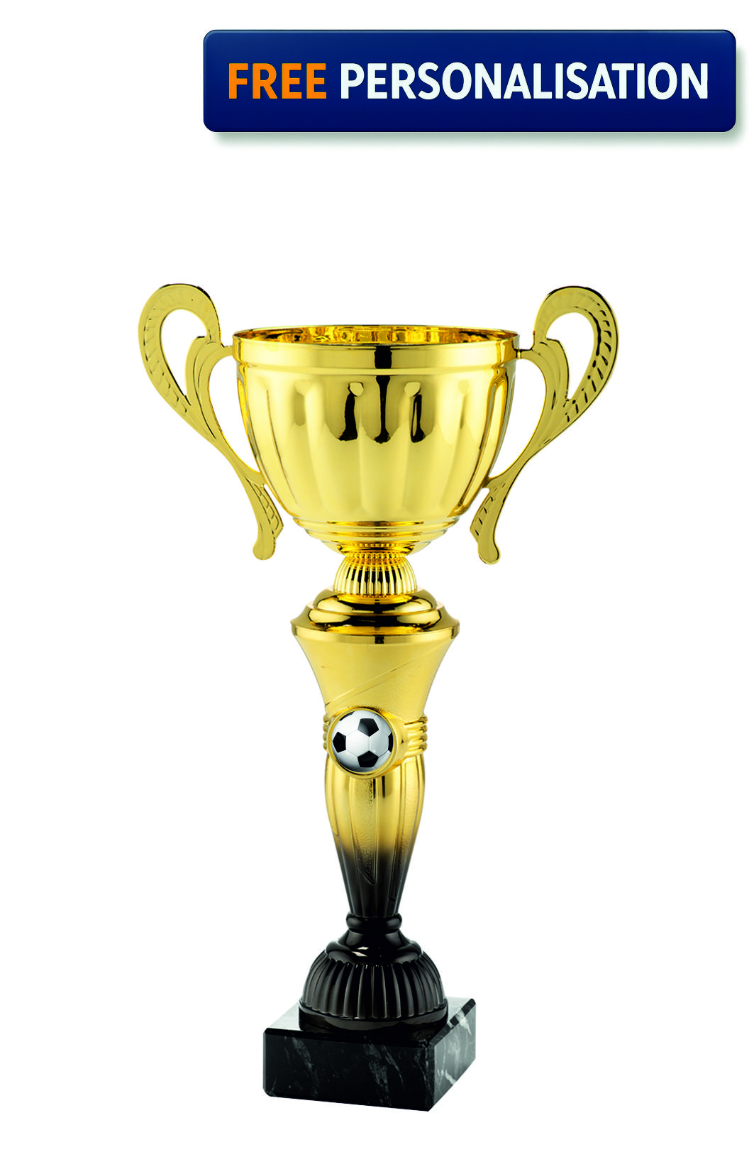 32cm GOLD & BLACK CUP FOOTBALL  AWARD - MT.151.15.C