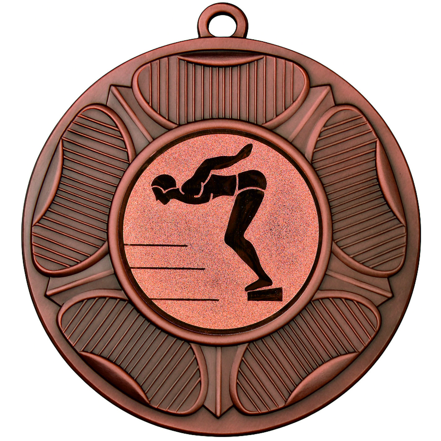 Bronze Tudor Rose Male Swimming Medal-FREE Ribbon-BIE.M9458.03
