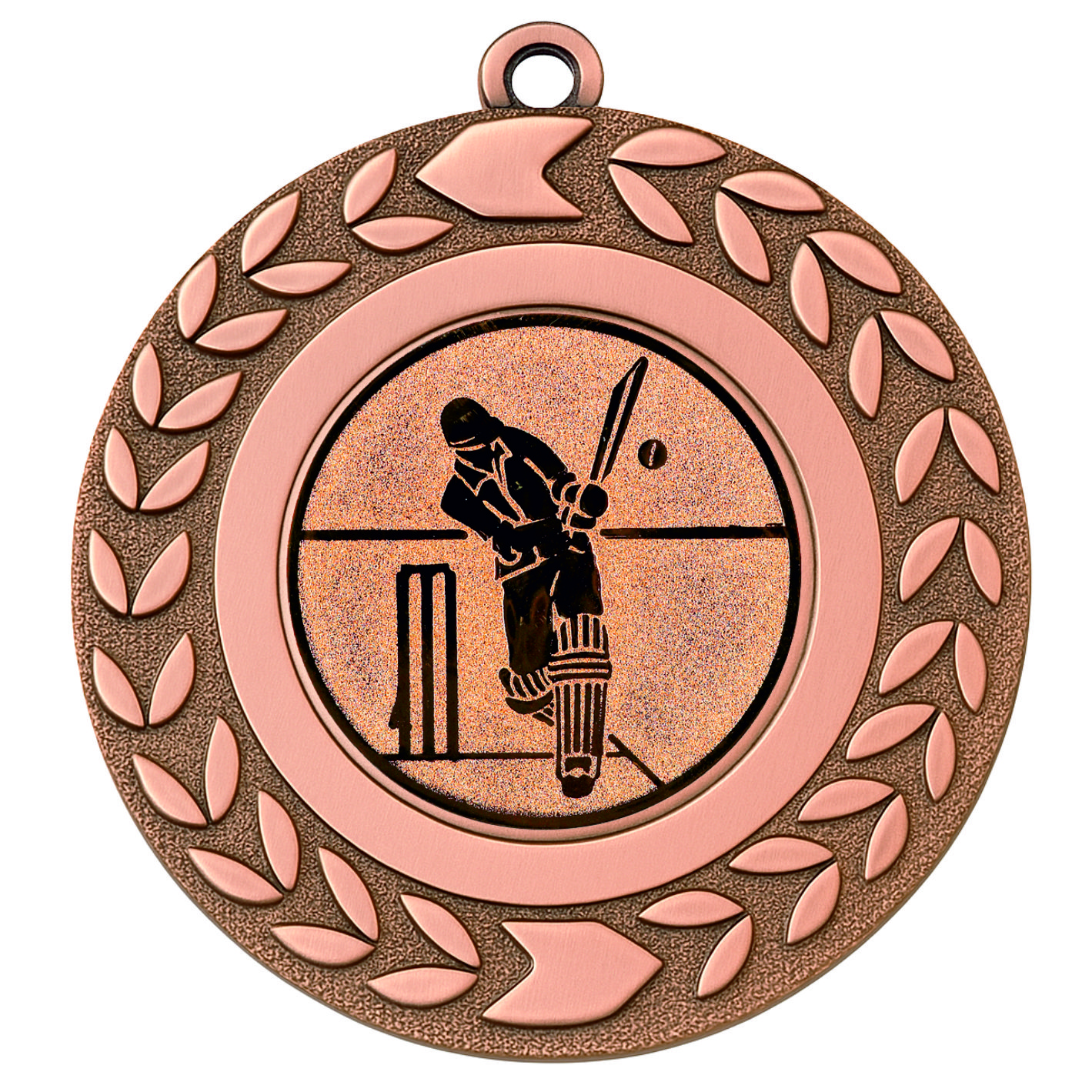 Bronze Wreath Cricket Medal - FREE Ribbon - BIE.M9460.03