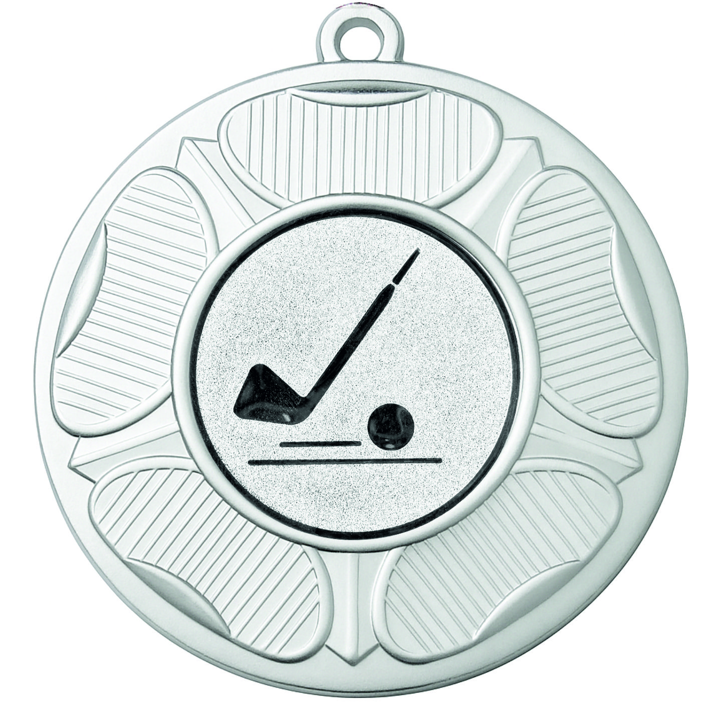 Silver Tudor Rose Golf Putter Medal - FREE Ribbon - BIE.M9458.02