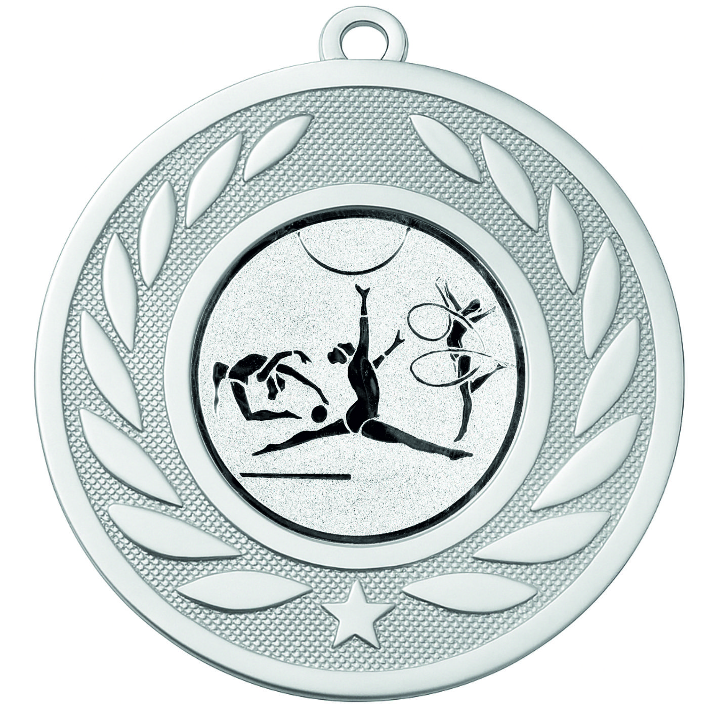 Silver Laurel Rhythmic Gymnast Medal - FREE Ribbon - BIE.M9459.02
