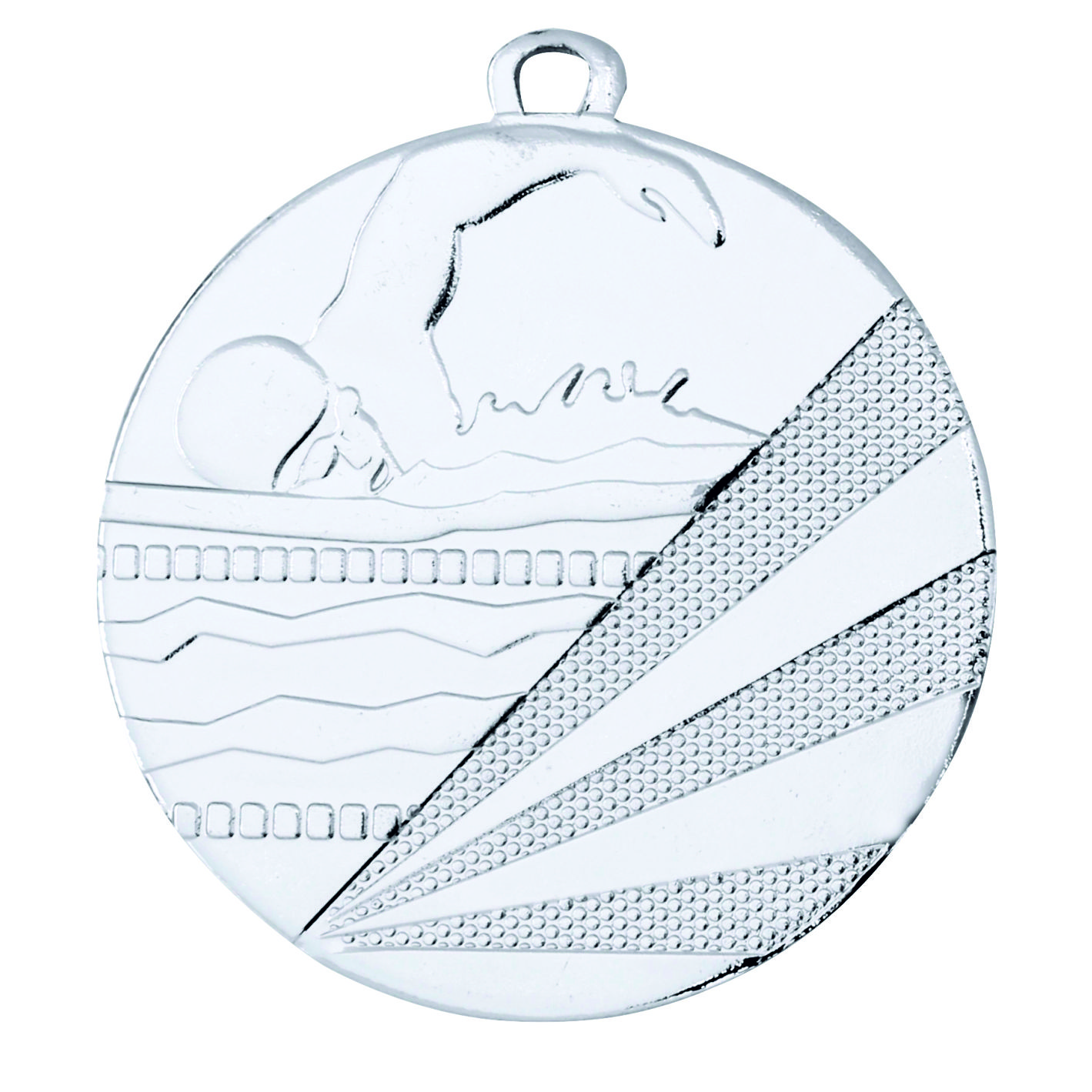 Silver Swimming 50mm Medal D112C.02
