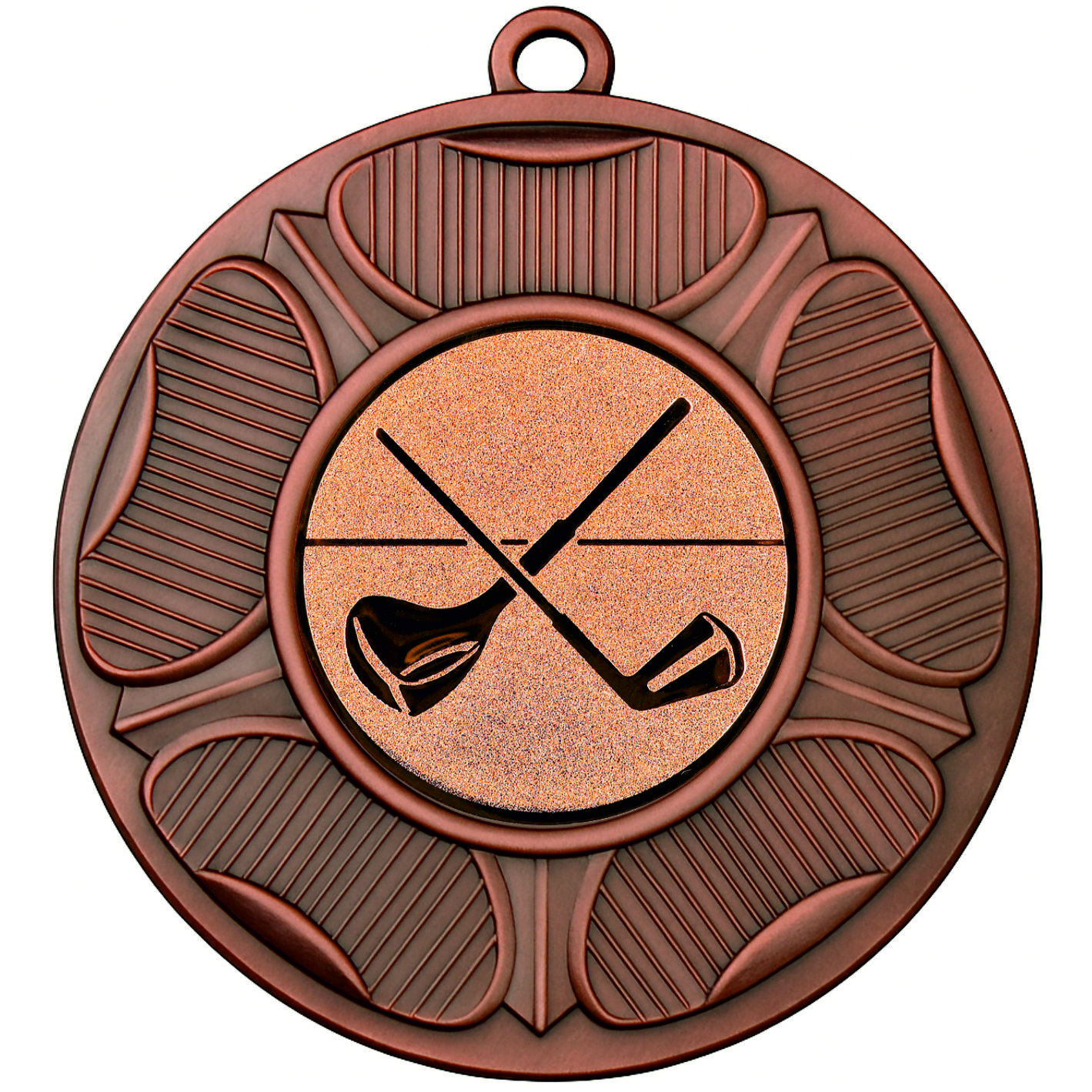 Bronze Tudor Rose Golf Clubs Medal - FREE Ribbon - BIE.M9458.03