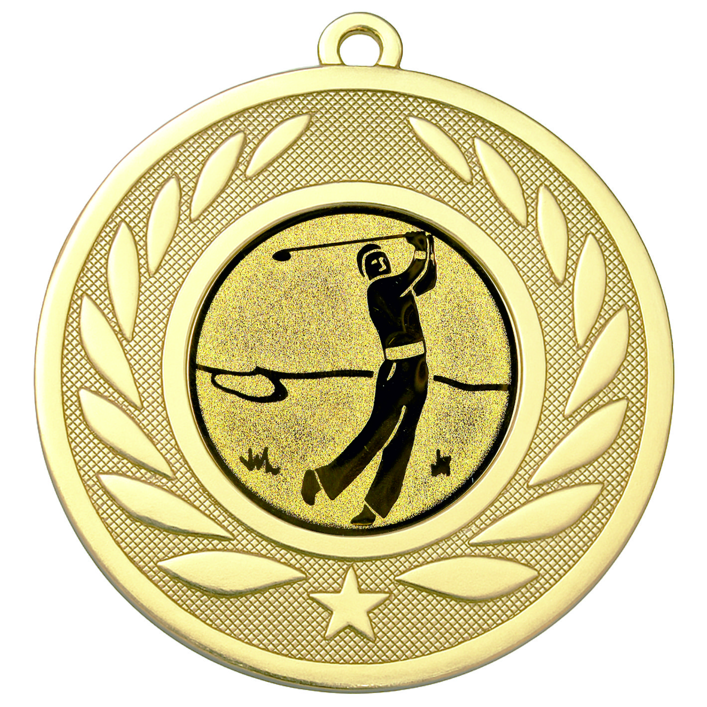 Gold Laurel Golfer Medal - FREE Ribbon - BIE.M9459.01